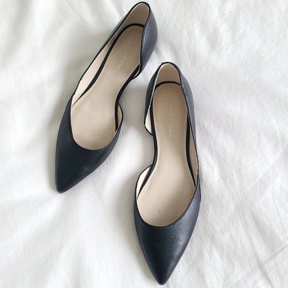 Marc Fisher Shoes - Marc Fisher Anny Flats Women's Size US 7 M Black Pointed Toe Slip On Flat Shoes
